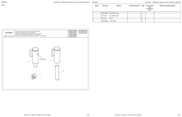 Manitou Telehandler MRT 1640 EASY 75P 360 ST3B S2 Parts Catalog 649055 1
