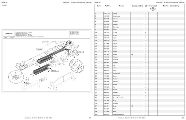 Manitou Telehandler MRT 1640 EASY 75P 400 ST3B S2 Parts Catalog 649055 1