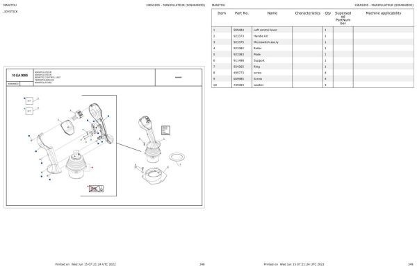 Manitou Telehandler MRT 1840 EASY 75P 400 ST4 S1 Parts Catalog 649115 1