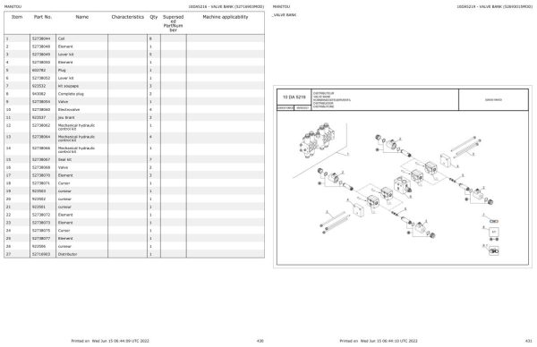 Manitou Telehandler MRT 2145 400 115D ST5 S1 Parts Catalog 649295 1