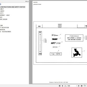 Manitou Telehandler MRT 2150 TURBO SERIE M MOT 1004 40T Parts Catalog 648193