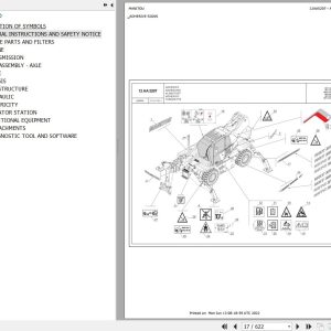Manitou Telehandler MRT 2545 400 115D ST5 S1 Parts Catalog 649295