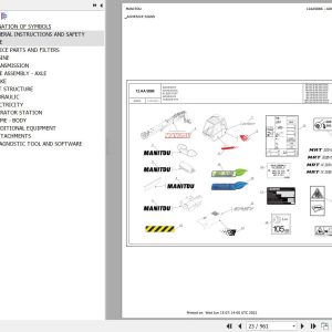 Manitou Telehandler MRT 2545 75P 400 EASY ST3B S2 Parts Catalog 649035
