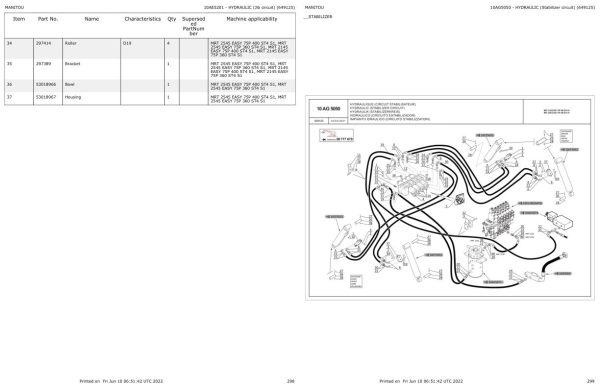Manitou Telehandler MRT 2545 EASY 75P 360 ST4 S1 Parts Catalog 649125 1