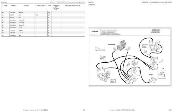 Manitou Telehandler MRT Series MRT X Series Parts Catalog 649035 1