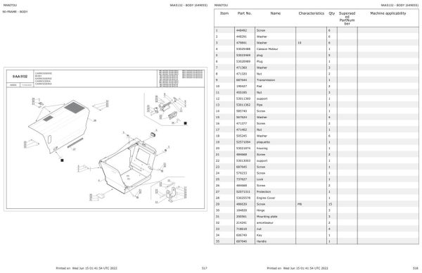 Manitou Telehandler MRT Series MRT X Series Parts Catalog 649055 1