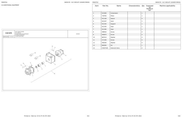 Manitou Telehandler MRT X 1640 EASY 75P 400 ST3A S2 Parts Catalog 649055 1