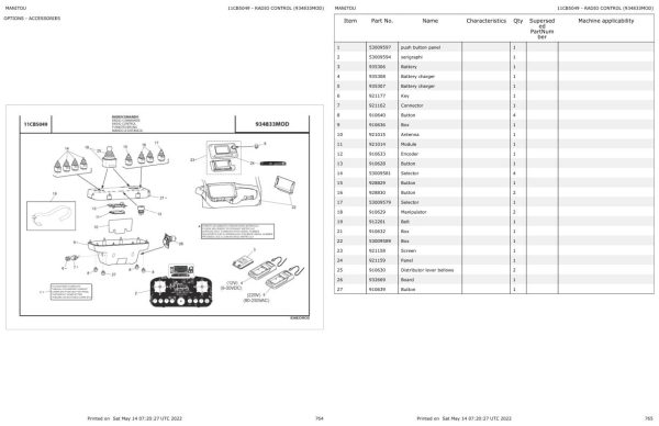 Manitou Telehandler MRT X 2150 PRIVILEGE PLUS Parts Catalog 648701 1
