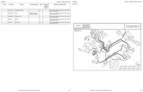 Manitou Telehandler MT 1135 H EASY 75D ST5 S1 Parts Catalog 647762 1