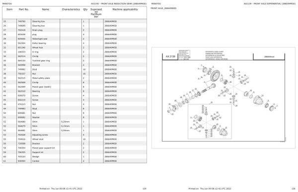 Manitou Telehandler MT 1135 H ST3B Parts Catalog 647105 1