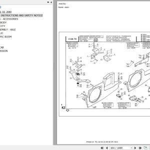 Manitou Telehandler MT 1232 S TURBO MONO ULTRA Parts Catalog 547042