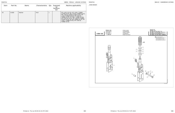 Manitou Telehandler MT 1240 L TURBO S3 E2 Parts Catalog 547848 1