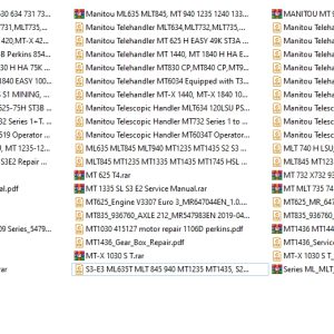 Manitou Telehandler MT 13.1 GB Repair Manual Operator Manuals Part Manual Update 2021 4