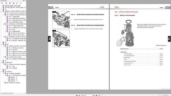 Manitou Telehandler MT 13.1 GB Repair Manual Operator Manuals Part Manual Update 2021 6