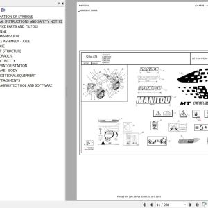 Manitou Telehandler MT 1335 H EASY 75D ST3B S1 Parts Catalog 647565