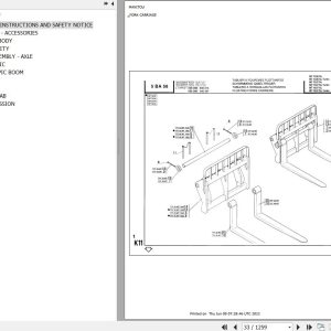 Manitou Telehandler MT 1337 SL Parts Catalog 547049