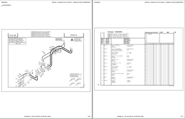 Manitou Telehandler MT 1340 SL TURBO ULTRA ORH RC S3 E2 Parts Catalog 547858 1