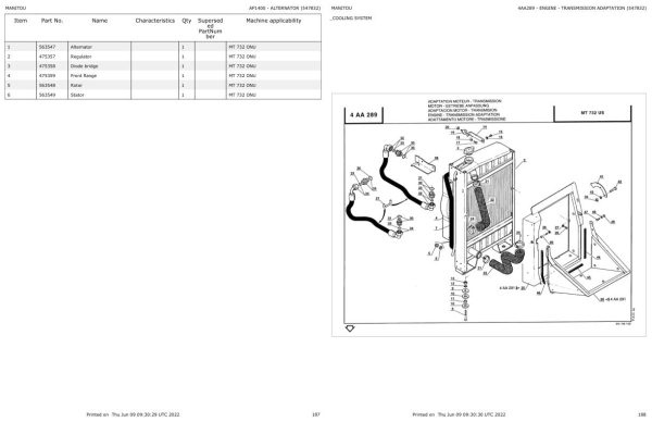 Manitou Telehandler MT 1440 SL S3 E2 Parts Catalog 1