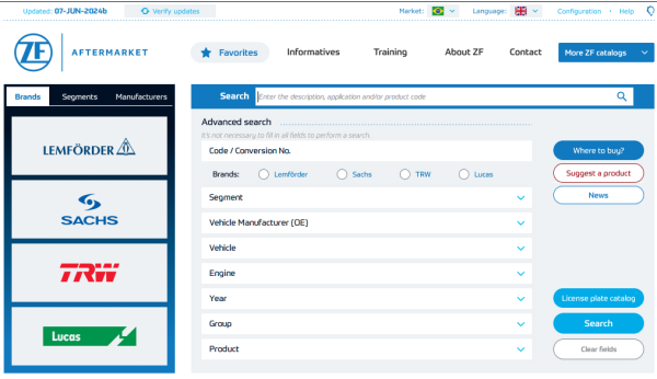 ZF AFTER MARKET Lemforder Sachs TRW Lucas EPC 06.2024 Parts Catalogue 1