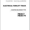 029 TCM Forklift FB30 7 FB30 7V Parts Catalog PB 81UB