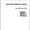 031 TCM Forklift FB30 8 FB30 8V FB35 8S Parts Catalog PB 7P7A 001