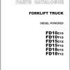 033 TCM Forklift FD10 FD15 FD18 C12 T12 Parts Catalog PF 41BA