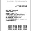 034 TCM Forklift FD10 to FG18 C19 T19 C19H T9H W9H Attachment Parts Catalog PA 18BA