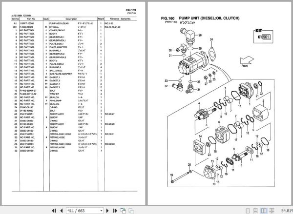 039 TCM Forklift FD15 FD18 FG15 FG18 C9H T9H W9H Parts Catalog PF 18MC 1