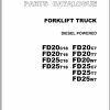 040 TCM Forklift FD20 FD25 C18 T18 C7 T7 W7 Parts Catalog PF 42AA