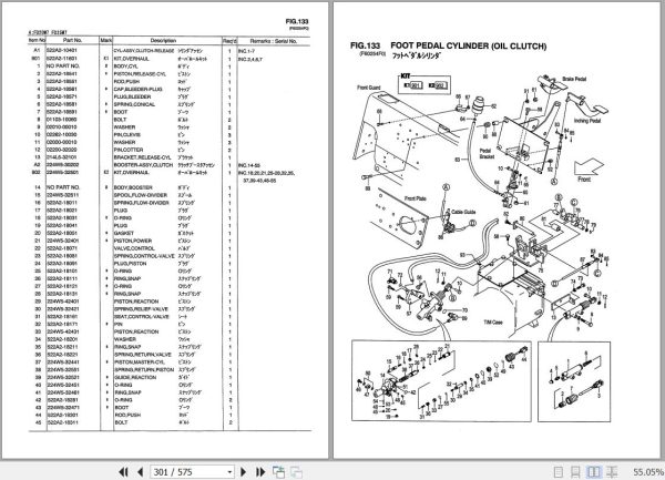 040 TCM Forklift FD20 FD25 C18 T18 C7 T7 W7 Parts Catalog PF 42AA 2