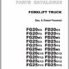 042 TCM Forklift FD20 FD25 FG20 FG25 C3 T3 W3 Parts Catalog PF 2A0C
