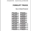 043 TCM Forklift FD20 FD25 FG20 FG25 C3 T3 W3 Parts Catalog PF 2A0D