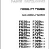 044 TCM Forklift FD20 FD25 FG20 FG25 C6 T6 W6 C17 T17 Parts Catalog PF 36AC