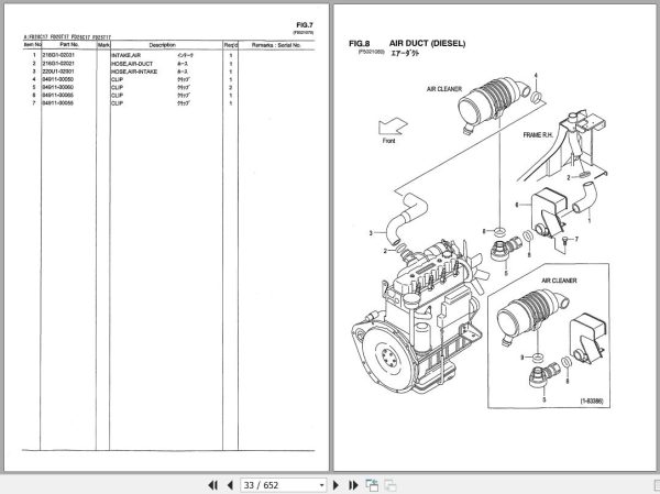 044 TCM Forklift FD20 FD25 FG20 FG25 C6 T6 W6 C17 T17 Parts Catalog PF 36AC 1