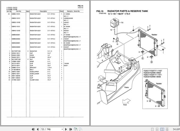 045 TCM Forklift FD20 FD25 FG20 FG25 C6 T6 W6 C17 T17 Parts Catalog PF 36AD 1
