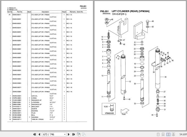 045 TCM Forklift FD20 FD25 FG20 FG25 C6 T6 W6 C17 T17 Parts Catalog PF 36AD 2