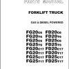 047 TCM Forklift FD20 FD25 FG20 FG25C6 T6 C17 T17 Parts Manual PF 36AA