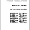 049 TCM Forklift FD20 FD25 FG20 FG25C6H T6H W6H Parts Catalog PF 37AD