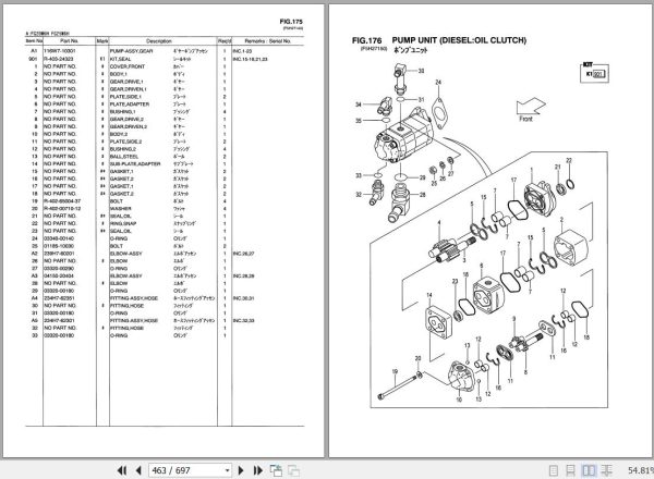 049 TCM Forklift FD20 FD25 FG20 FG25C6H T6H W6H Parts Catalog PF 37AD 2