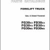054 TCM Forklift FD30 FG30 C3 T3 W3 Parts Catalog PF 2P8C