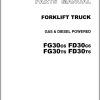 055 TCM Forklift FD30 FG30 C6 T6 Parts Manual PF 36PA