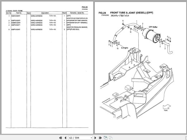 056 TCM Forklift FD30 FG30 C6 T6 W6 Parts Catalog PF 36PC 1