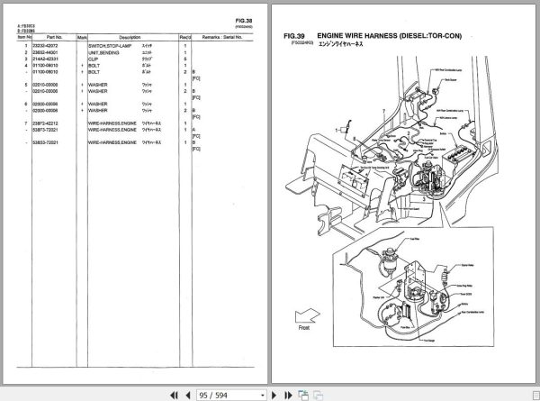 056 TCM Forklift FD30 FG30 C6 T6 W6 Parts Catalog PF 36PC 2