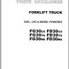 057 TCM Forklift FD30 FG30 C6 T6 W6 Parts Catalog PF 36PD