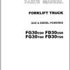058 TCM Forklift FD30 FG30 C6H T6H Parts Manual PF 37FA