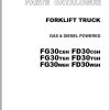 059 TCM Forklift FD30 FG30 C6H T6H W6H Parts Catalog PF 37FC