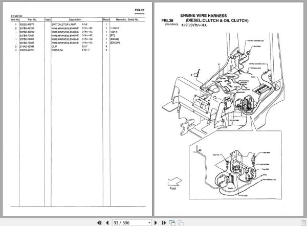 059 TCM Forklift FD30 FG30 C6H T6H W6H Parts Catalog PF 37FC 2