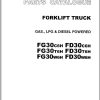 060 TCM Forklift FD30 FG30 C6H T6H W6H Parts Catalog PF 37FD
