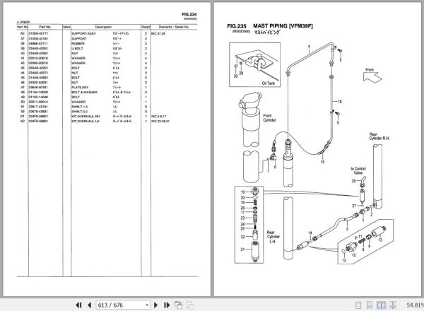 060 TCM Forklift FD30 FG30 C6H T6H W6H Parts Catalog PF 37FD 2