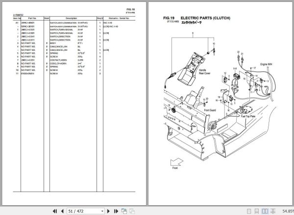 061 TCM Forklift FD30C3Z FD30T3Z Parts Catalog PF 2U8A 1